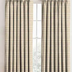 Drapery panel Emerson new 63" long 32" wide stripes 97% polyester 3% linen lined